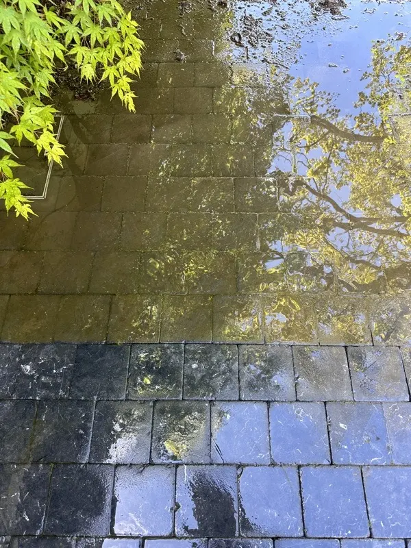 Hydrofuge behandeling — waterafstotend parreleffect op dakpannen